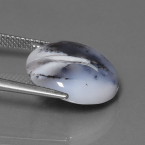 9,17 ctw natürlicher Mehrfarbig Dendritischer Chalcedon, Rund Schliff, Lichtdurchlässig