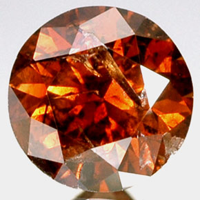 9,17 ctw natürlicher Orangy Cognac Diamant, Rund Schliff, SI-I1