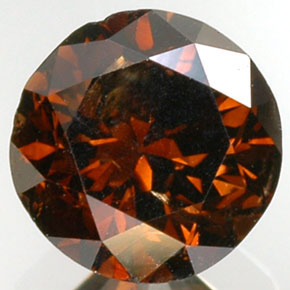 9,17 ctw natürlicher Orangy Cognac Diamant, Rund Schliff, SI-I1