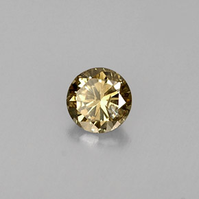 0,29 ctw natürlicher Goldbraun Diamant, Rund Schliff, SI