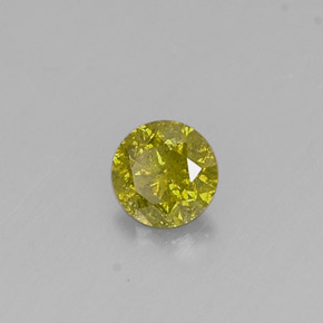 0,17 ctw natürlicher gelber Diamant, Rundschliff, SI