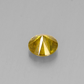 0,20 ctw natürlicher gelber Diamant, Rundschliff, SI