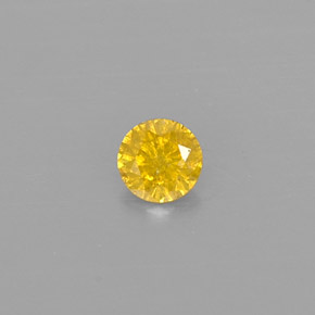 0,10 ctw natürlicher gelber Diamant, Rundschliff, SI-I1