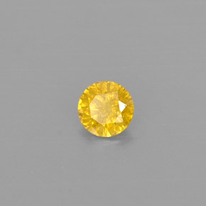 0,10 ctw natürlicher gelber Diamant, Rundschliff, SI-I1