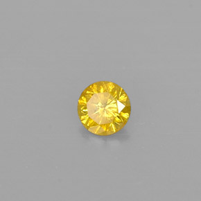 0,11 ctw natürlicher gelber Diamant, Rundschliff, SI-I1