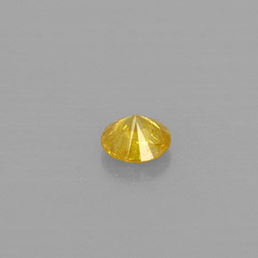 0,11 ctw natürlicher gelber Diamant, Rundschliff, SI-I1