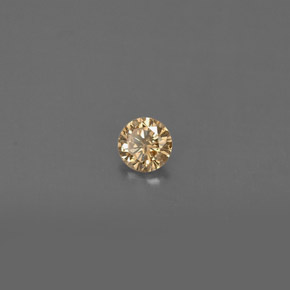 9,17 ctw natürlicher champagnerfarbend Diamant, Rund Schliff, VS