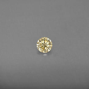 0,18 ctw natürlicher gelber Diamant, Rundschliff, VS