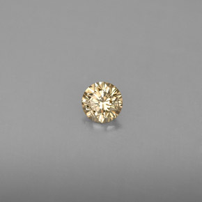 0,19 ctw natürlicher gelber Diamant, Rundschliff, VS