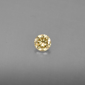 0,17 ctw natürlicher gelber Diamant, Rundschliff, VS