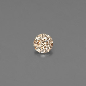 9,17 ctw natürlicher champagnerfarbend Diamant, Rund Schliff, VS