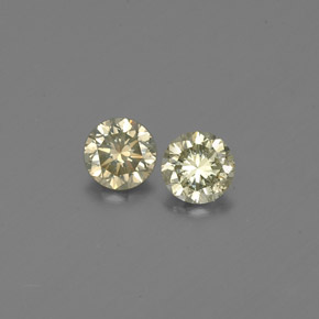  ct natürliche champagnerfarbend Diamant-Edelsteine, Rund Schliff, VS