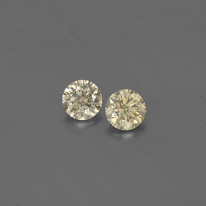  ct natürliche champagnerfarbend Diamant-Edelsteine, Rund Schliff, VS