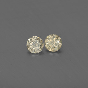  ct natürliche champagnerfarbend Diamant-Edelsteine, Rund Schliff, VS