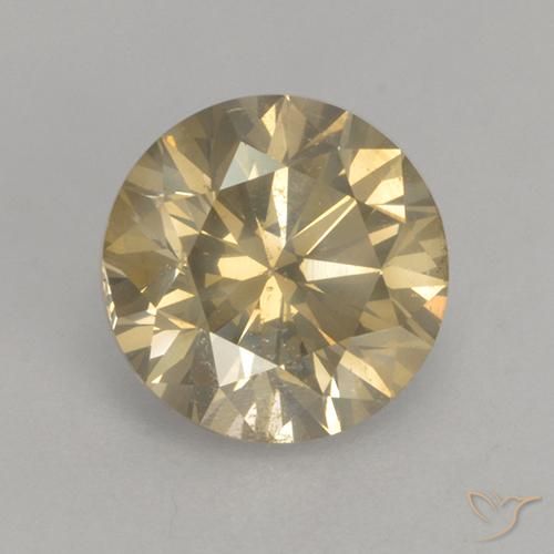 1.54ct Natürlicher Champagner Diamant, Runden, SI