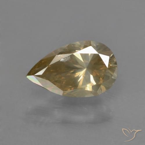 0.96ct Natürlicher Cognac Diamant, Birnenform, SI