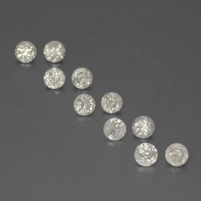  ct natürliche weißer Diamant-Edelsteine, Rundschliff, SI