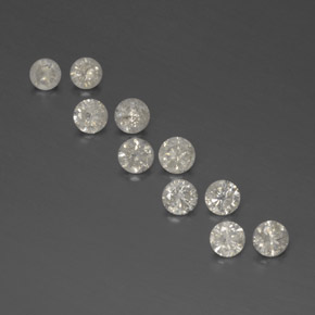  ct natürliche Weiß Diamant-Edelsteine, Rund Schliff, SI