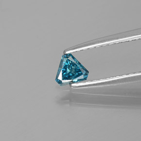0,18 ctw natürlicher blauer Diamant, Trillion, SI