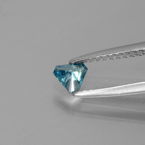 0,18 ctw natürlicher blauer Diamant, Trillion, SI