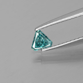 0,14 ctw natürlicher blauer Diamant, Trillion, SI