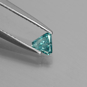 0,14 ctw natürlicher blauer Diamant, Trillion, SI