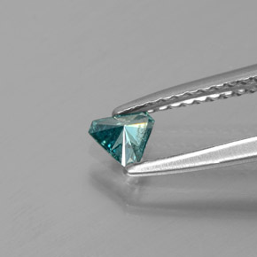 0,14 ctw natürlicher blauer Diamant, Trillion, SI