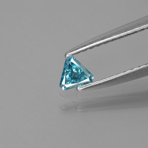 0,10 ctw natürlicher blauer Diamant, Trillion, SI