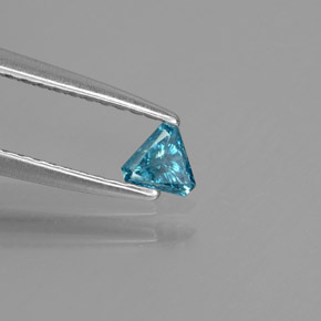 0,10 ctw natürlicher blauer Diamant, Trillion, SI