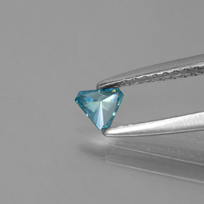 0,10 ctw natürlicher blauer Diamant, Trillion, SI