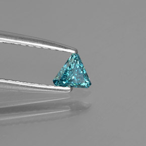 9,17 ctw natürlicher grünlich-blau Diamant, Trillion, SI