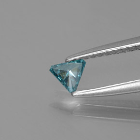 9,17 ctw natürlicher grünlich-blau Diamant, Trillion, SI