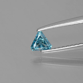 0,13 ctw natürlicher blauer Diamant, Trillion, SI