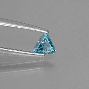 0,13 ctw natürlicher blauer Diamant, Trillion, SI