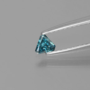 0,11 ctw natürlicher blauer Diamant, Trillion, SI