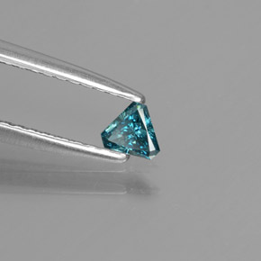 0,11 ctw natürlicher blauer Diamant, Trillion, SI