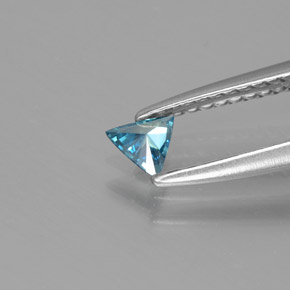 0,09 ctw natürlicher blauer Diamant, Trillion, SI