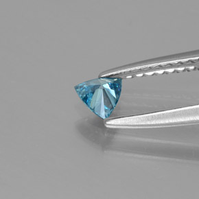 0,17 ctw natürlicher blauer Diamant, Trillion, SI