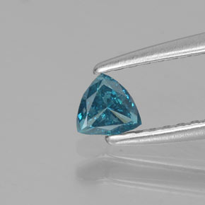 9,17 ctw natürlicher grünlich-blau Diamant, Trillion, SI