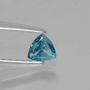9,17 ctw natürlicher grünlich-blau Diamant, Trillion, SI