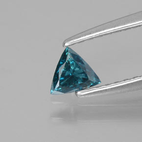 9,17 ctw natürlicher grünlich-blau Diamant, Trillion, SI
