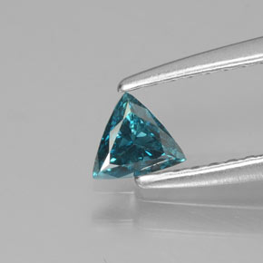 0,15 ctw natürlicher grüner Diamant, Trillion, SI