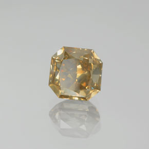 2,74 ctw natürlicher Gold Diamant, Smaragdschliff, SI