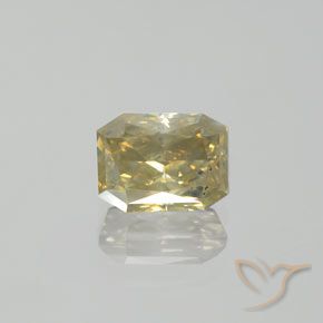 1.68ct Natürlicher champagnerfarbend Diamant, Smaragdschliff, SI