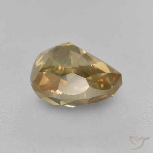 9,17 ctw natürlicher Cognac Diamant, Birnenform, SI