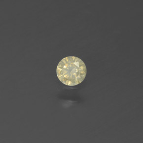 0,09 ctw natürlicher gelber Diamant, Rundschliff, SI