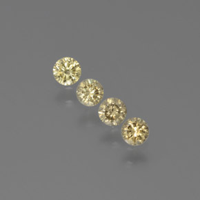  ct natürliche Gold Diamant-Edelsteine, Rundschliff, SI