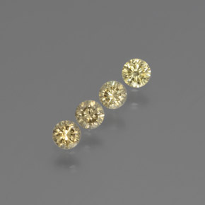 ct natürliche Gold Diamant-Edelsteine, Rundschliff, SI