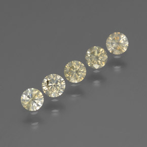  ct natürliche Gold Diamant-Edelsteine, Rundschliff, SI