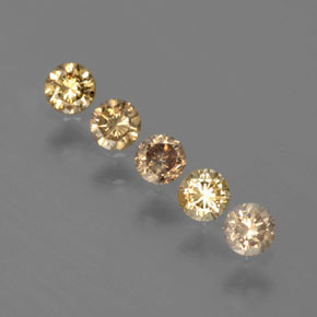  ct natürliche gelber Diamant-Edelsteine, Rundschliff, SI